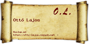 Ottó Lajos névjegykártya